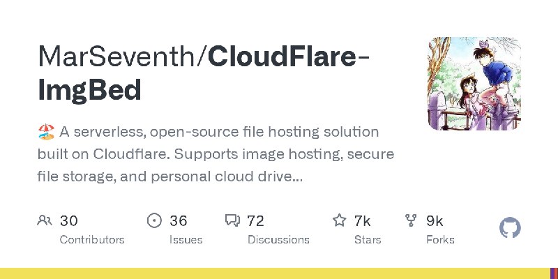 GitHub - MarSeventh/CloudFlare-ImgBed: 🏖️ A serverless, open-source file hosting solution built on Cloudflare. Supports image hosting…