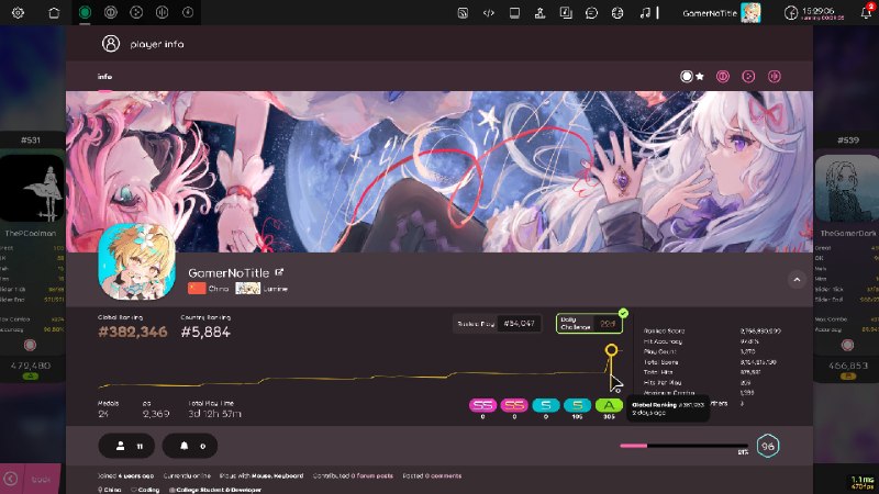 #日常 #osu 不是我怎么 38W 了？上大分了？#日常 #osu 不是我怎么 38W 了？上大分了？