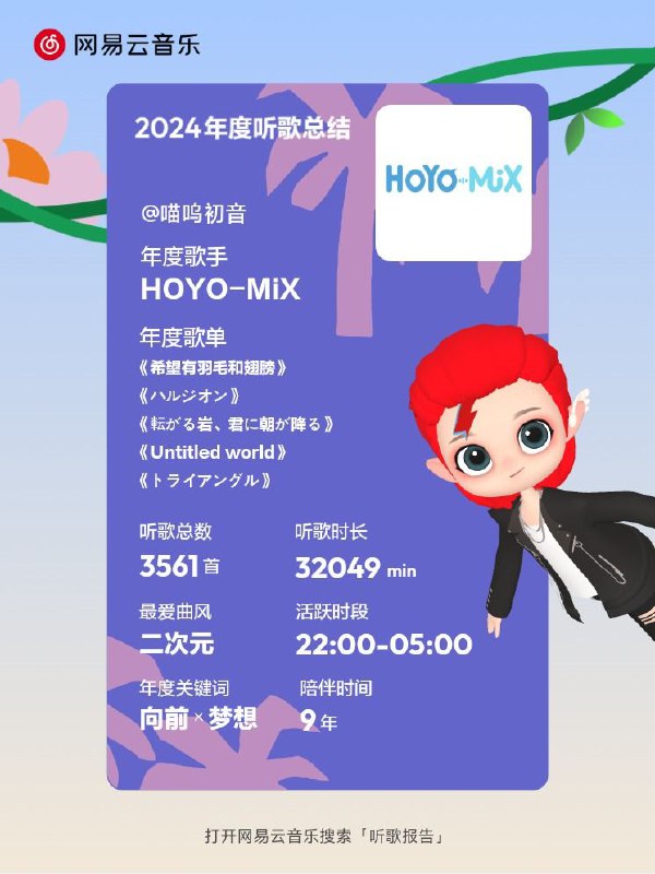 #日常 网易报告今年米家OST确实听得很多#日常 网易报告今年米家OST确实听得很多