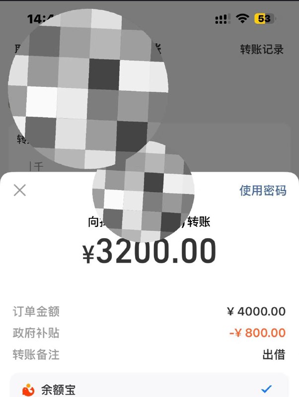 支付宝今日下午出现故障，错误将所有订单加入20%政府补贴14:40-14:45 期间，所有订单都被“政府补贴”减免 20%