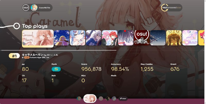 #osu 好耶！osu 有年度总结了