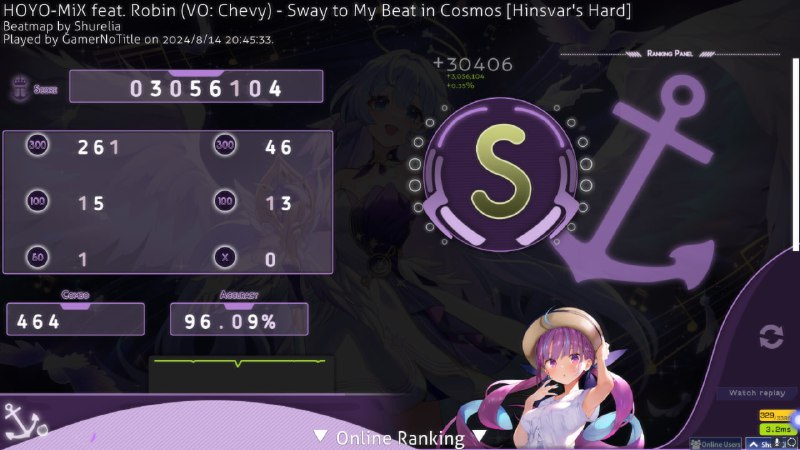 #Osu AC了，不过是另一首歌